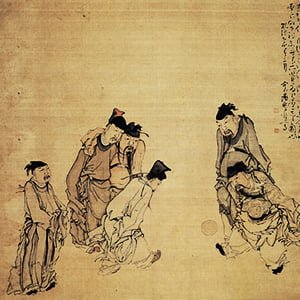 Chinese Men Playing Cuju (Ancient Soccer) - Health and Fitness History